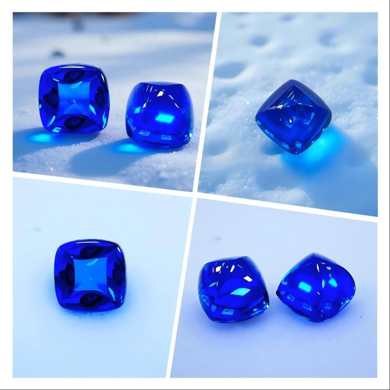 Cobalt Spinel VVS1 Sugar Tower Shape Lab Grown Gemstone Advanced Jewelry Making Materials Certificate Wholesale Natural Colour