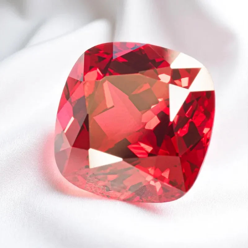 Blood Red Color Lab Grown Ruby Pigeon  Cushion Shape DIY Ring Necklace Earrings Main Materials Artificial Gemstone Certif
