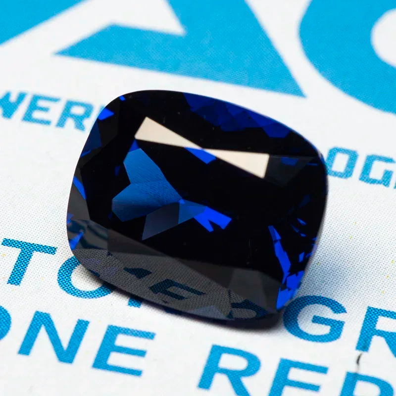 Lab Grown Sapphire Rectangel Cushion Shape Royal Blue VVS1 Gemstone for Charms Diy Jewelry Making Selectable  AGL Certificate