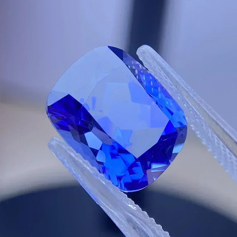 Lab Grown Sapphire Cushion Cut Royal Blue Color for DIY Jewelry Making Ring Necklace Main Materials Selectable AGL Certificate
