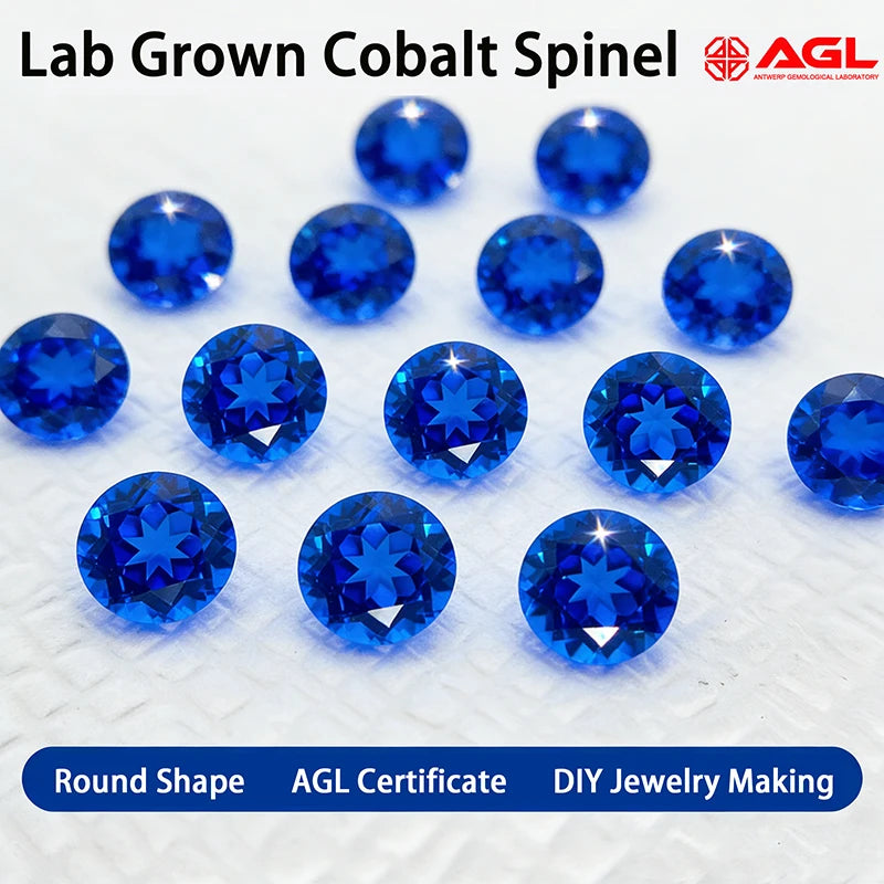 Lab Grown Sapphire Round Shape Multiple Colors Ruby DIY Charms Gem for Ring Earrings Main Material with Certificate Wholesale