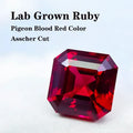 Lab Grown Ruby VVS1 Square Shape Asscher Red Color Gemstone for Diy Jewelry Making Materials with Certificate Wholesale Price