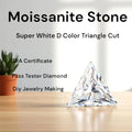 Moissanite Stone Triangle Cut Super White D Color VVS1 DIY Ring Charms Necklace Earrings Main Materials with Certificate