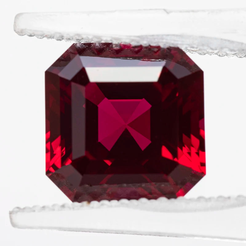 Lab Grown Ruby Asscher Cut Pigeon Blood Color Loose Gemstone For DIY Advanced Jewelry Rings Making Materials AGL Certificate