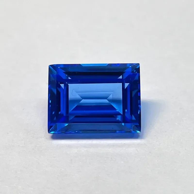 TOPLab Grown Cobalt Spinel Rectangular Shapes Gemstone for DIY Ring Necklace Earrings Main Materials Selectable Certificate