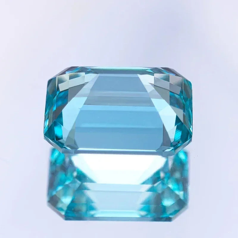 Lab Grown Paraiba Charms Gemstone for Jewelry Making Emerald Cut DIY Ring Necklace Earrings Main Materials with Certificate