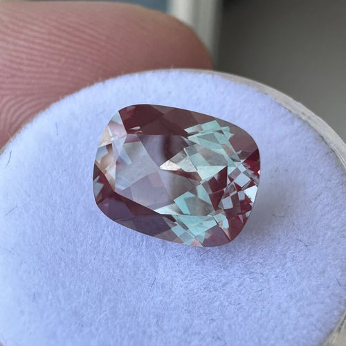 Alexandrite Rectangular Cushion VVS1 Color Changing Stone Lab Grown Gem DIY Chamrs Jewelry Making Materials with Certificate
