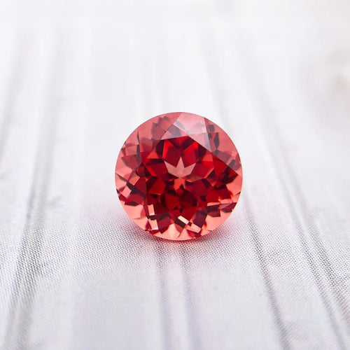 Lab Grown Padparadscha Round Cut Fire Lotus Color Gemstone for Jewelry Setting Lab Sapphire Synthetic Selectable Certificate