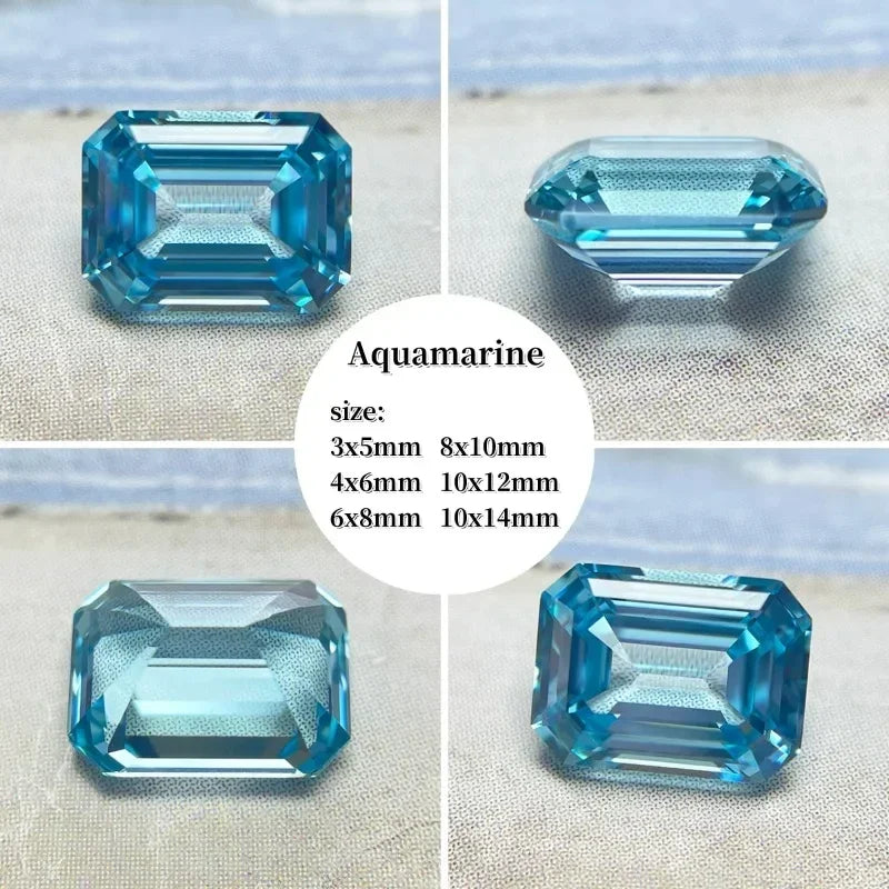 A- Lab Grown Sapphire Emeralds Shape High-quality DIY Charms Jewelry Rings Earring Making Main Materials Selectable AGL Certific