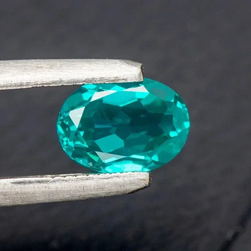 TOP Lab Grown Paraiba Top Quality  Created Sapphire Oval Cut Gemstone for Diy Jewelry Making Materials Selectable AGL Certificat