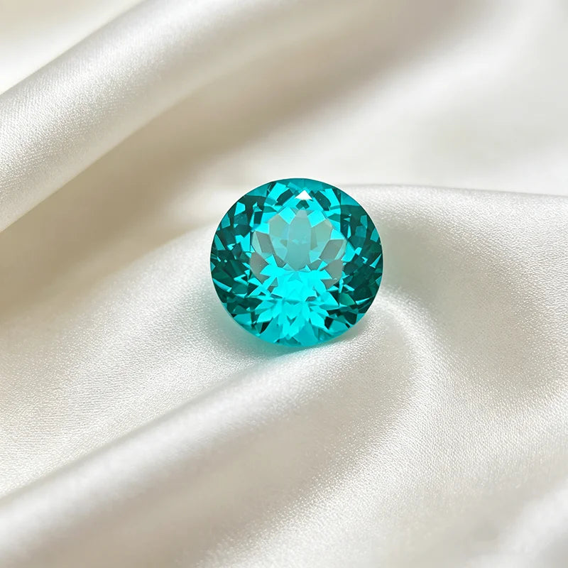 Lab Grown Paraiba Gemstone Round Pear Heart Emerald Cusion Marquise Asscher Princess Square Rectangle Shape  for Jewelry Setting
