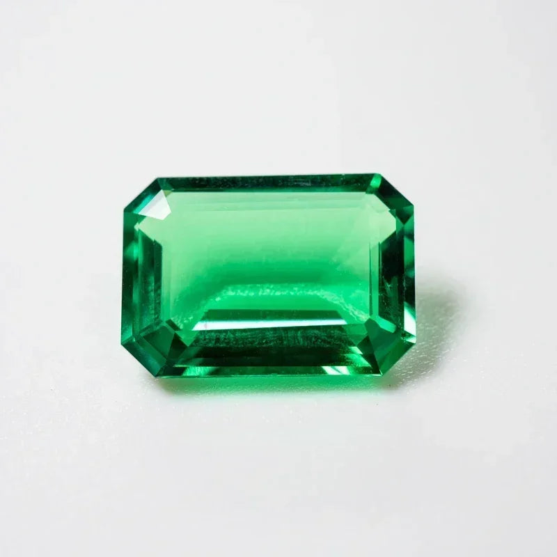 Emerald Rectangle Shape Laboratory Hydrothermal Colombia Size 12x16mm for Diy Jewelry Making Materials Selectable AGL Certificat