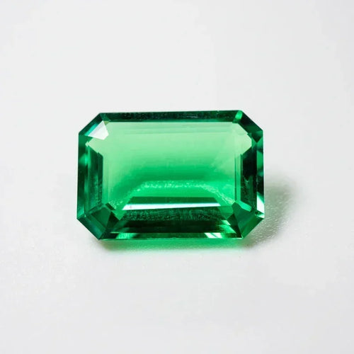 Emerald Rectangle Shape Laboratory Hydrothermal Colombia Size 12x16mm for Diy Jewelry Making Materials Selectable AGL Certificat