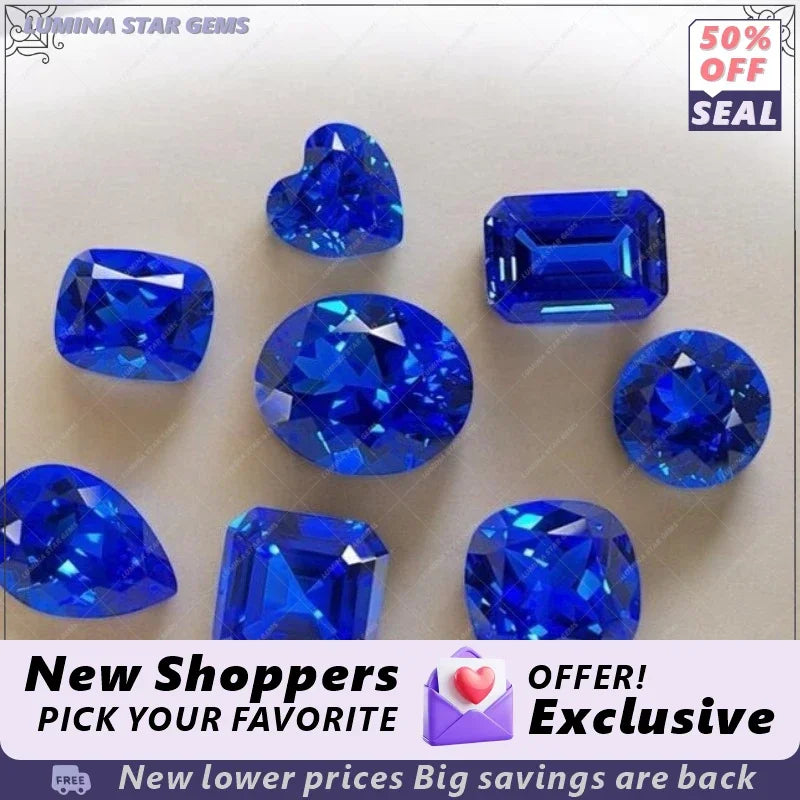 TOPTSapphire Round Cut Lab Grown Cobalt Spinel Synthetic Gemstone