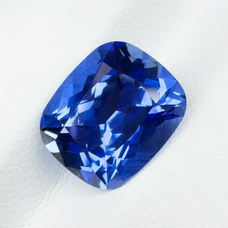 Lab Grown Sapphire Rectangular Cushion Cut Royal Blue VVS1 for Jewelry Making Inlay Ring Necklace Selectable AGL Certificate
