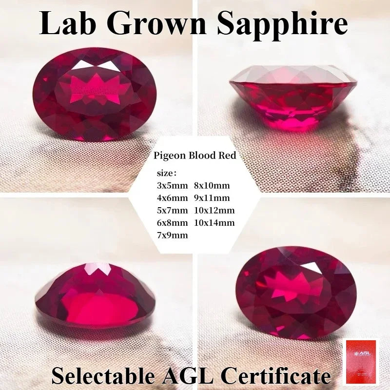 NEW Laboratory Gemstone Sapphire Oval Shape For DIY Jewelry Making The Main Materials Of Rings And Necklaces AGL