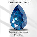 NEW Moissanite Stone Pear Cut Sapphire Blue Colour Lab Created Heat Diamond Jewelry Making Materials Comes With Certificate