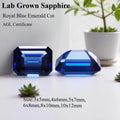 Lab Grown Sapphire Round/Oval/Emerald/Pear Cut Royal Blue Color DIY Ring Necklace Earrings Main Materials Selectable Certificate