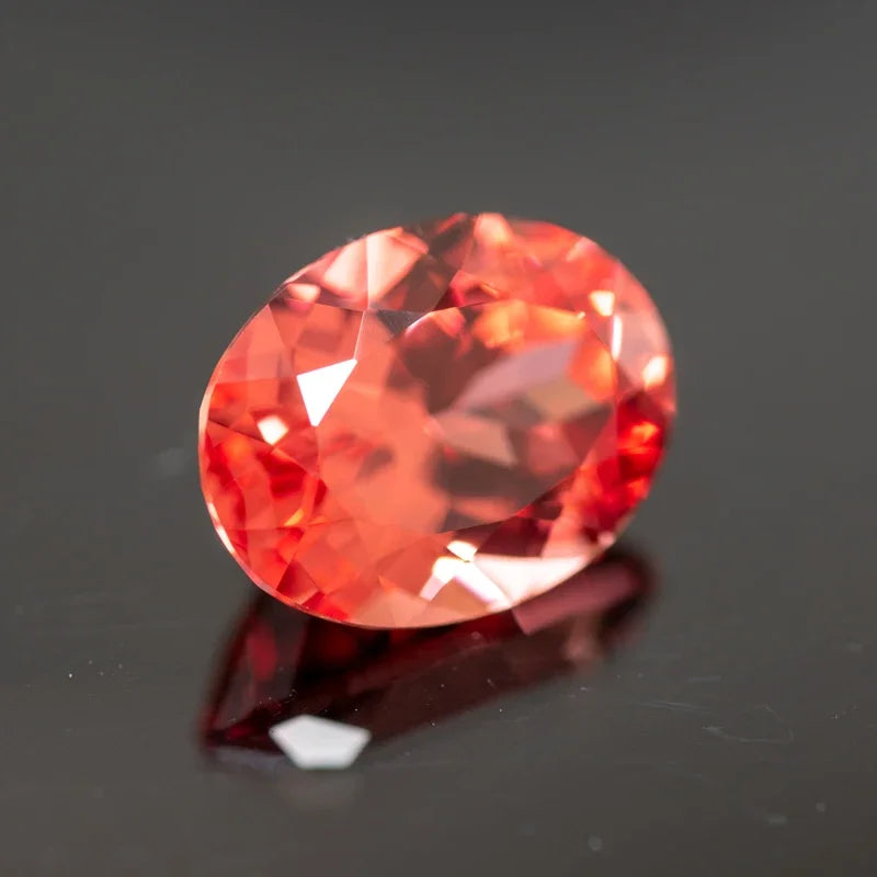 Lab Grown Padparadscha Fire Lotus Color Oval Shaped Advanced Charms Jewelry Rings Earrings Making With Certificate