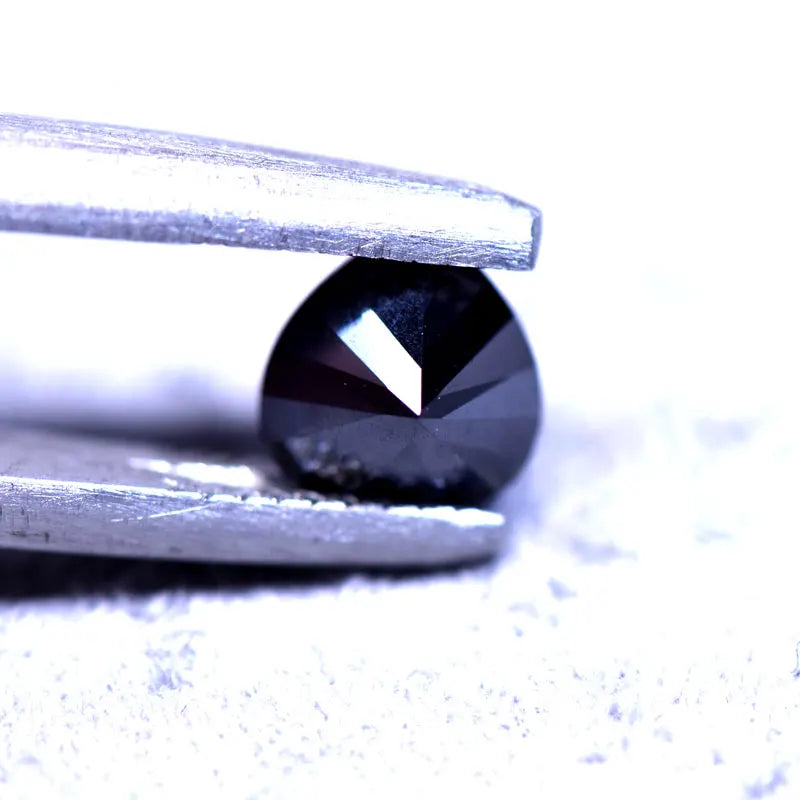 Moissanite VVS1 Artificial Stone Black Color Heart Cut with Certificate High Quality