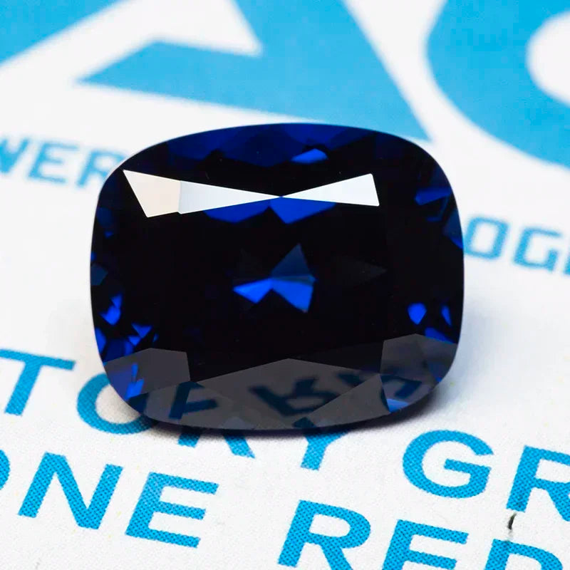 Lab Grown Sapphire Rectangel Cushion Shape Royal Blue VVS1 Gemstone for Charms Diy Jewelry Making Selectable  AGL Certificate
