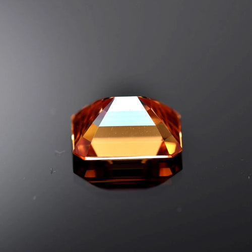 Emerald Cut Moissanite Stone VVS1 Orange Color  Certificate Artificial Gemstone DIY Jewelry
