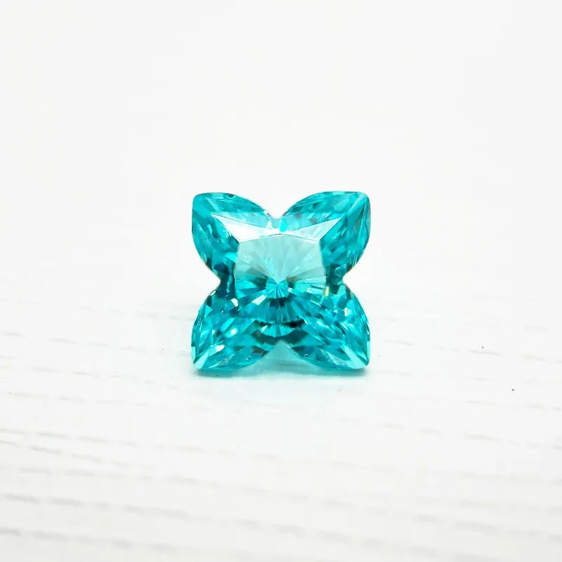 Lab Grown Paraiba Quincunx Shape Gemstone for DIY Advanced Jewelry Making Inlay Ring Necklace Selectable AGL Certificate