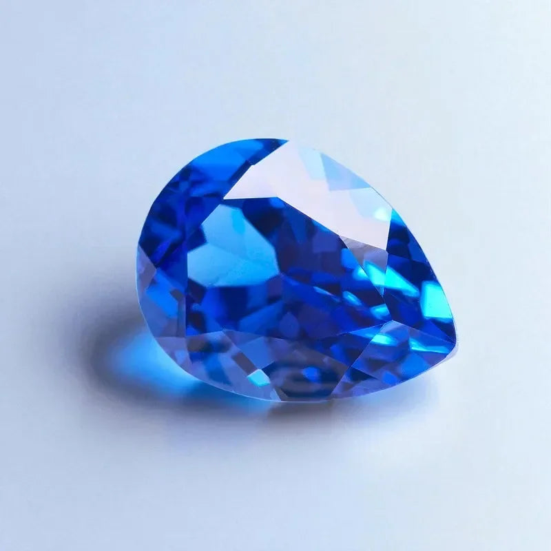 TOPA- Lab Grown Cobalt Spinel Pear Cut Gemstone for DIY Ring Necklace Earrings Main Materials Selectable AGL Certificate