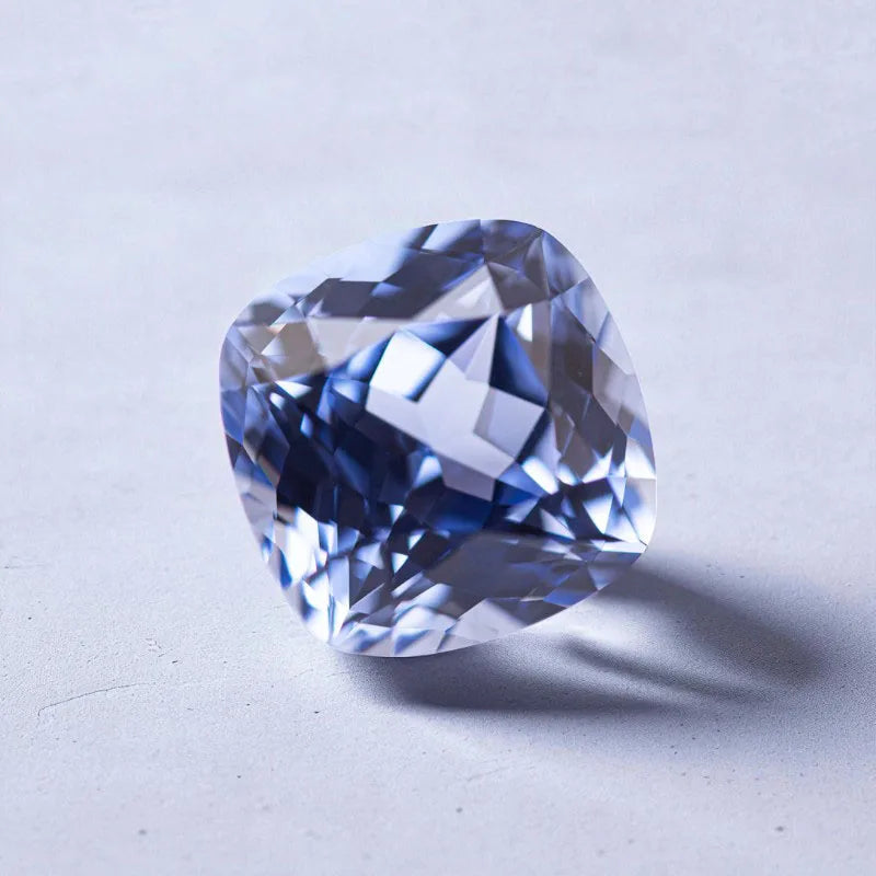 Lab Grown Sapphire Cushion Cut Cornflower Color DIY Charms Jewelry Ring Earring Making Main Materials Selectable AGL Certificate