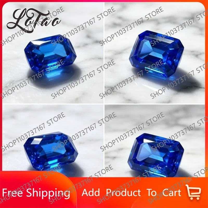 TOPLab Grown Cobalt Spinel Multiple Shape Charms Gemstone for DIY Ring Necklace Earrings Main Materials Selectable Certificate