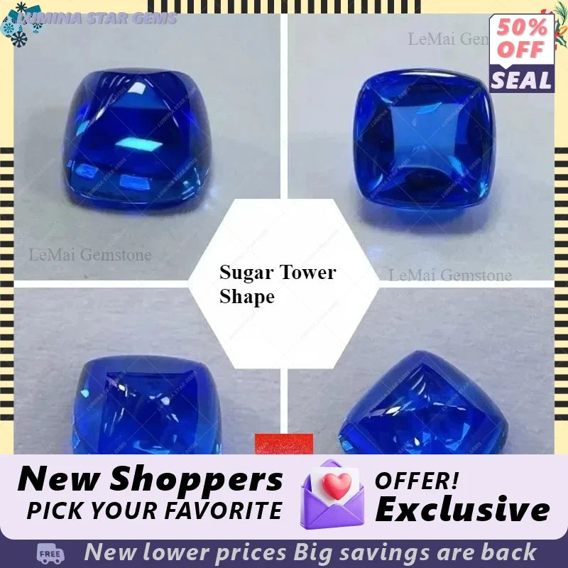 TOPTLab Grown Cobalt Spinel Various Shape Loose Gemstone For Diy Ring Necklace Earrings Main Materials Selectable AGL Certificat