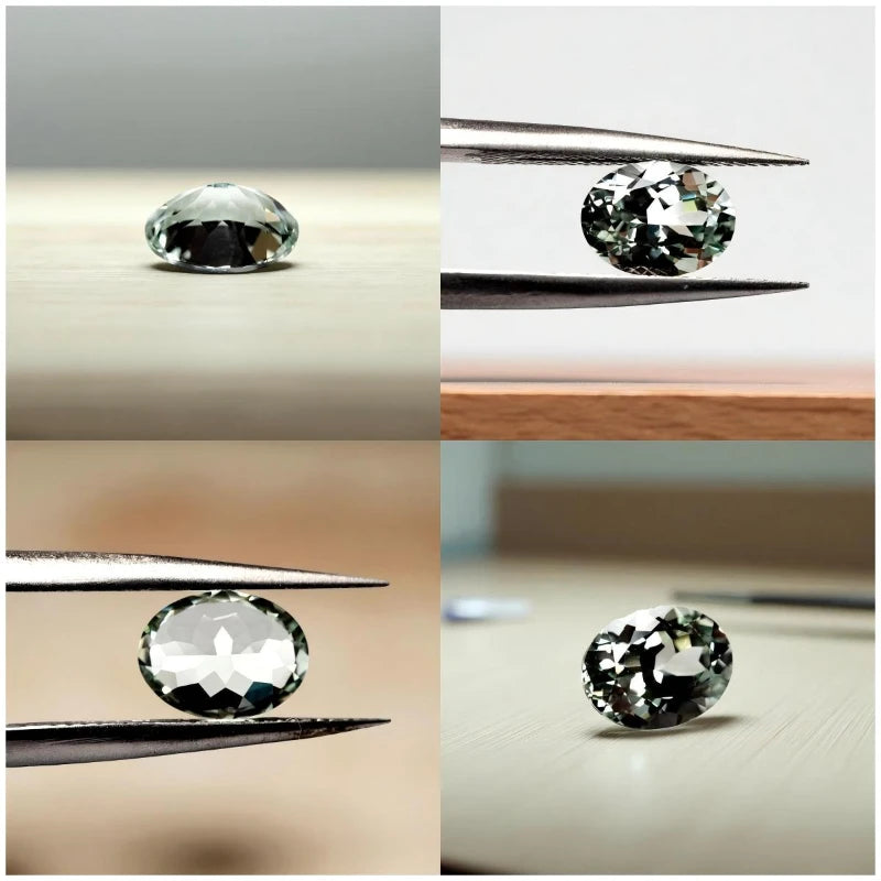Sapphire Oval Shape Green Color Lab Grown Gemstone VVS1 Charms for Diy Advanced Jewelry Making Certificate Multiple Shapes