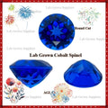 TOPRound Cut Lab Grown Cobalt Spinel Synthetic Gemstone For Diy Jewelry Making Selectable Certificate