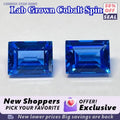 TOPTLab Grown Cobalt Spinel Rectangular Shapes Gemstone for DIY Ring Necklace Earrings Main Materials Selectable Certificate