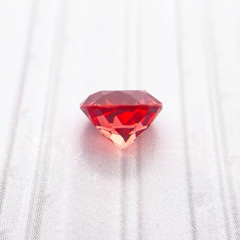 Lab Grown Padparadscha Round Cut Fire Lotus Color Gemstone for Jewelry Setting Lab Sapphire Synthetic Selectable Certificate