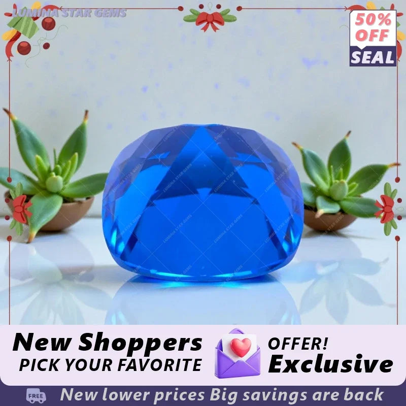 TOPTLab Grown Cobalt Spinel Cushion Cut Synthetic Gemstone