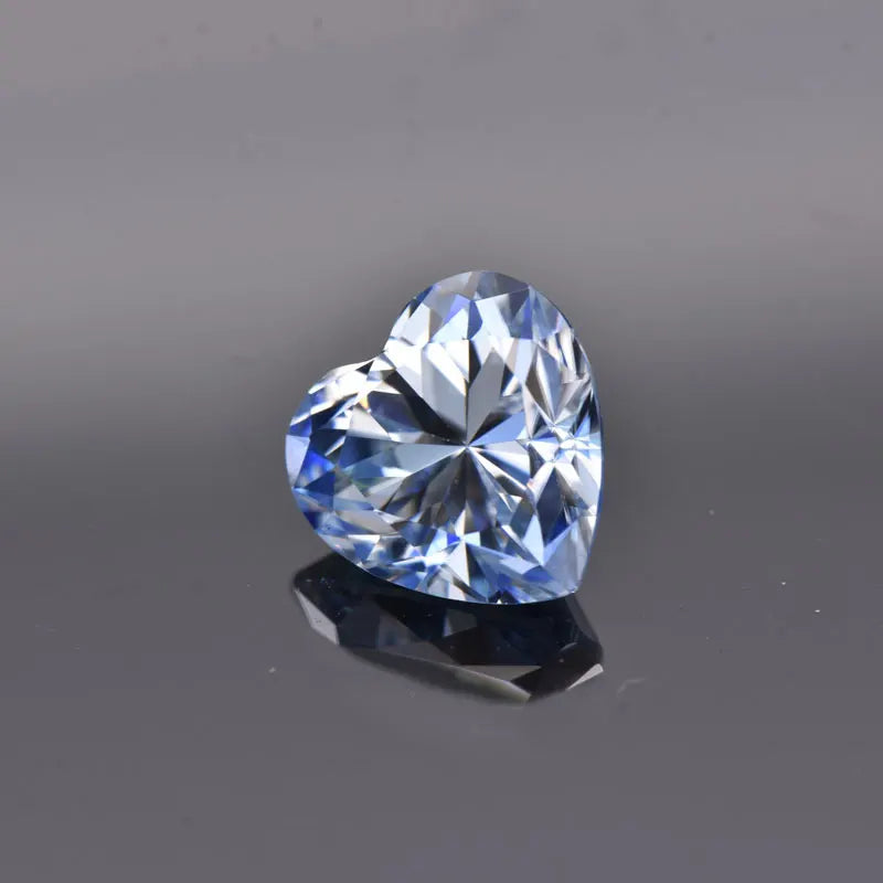 Moissanite VVS1 Artificial Stone Ice Blue Color Heart Cut with Certificate Unnatural