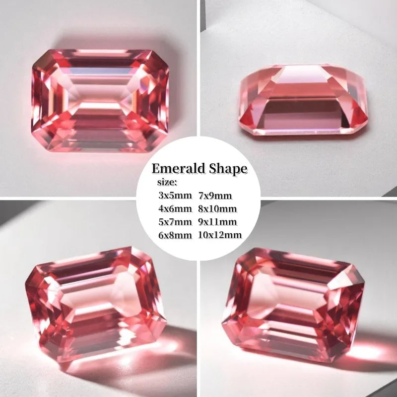 Lab Grown Padparadscha Oval Cut Fire Lotus Color Gemstone for DIY Jewelry Ring Making Materials Selectable AGL Certificate