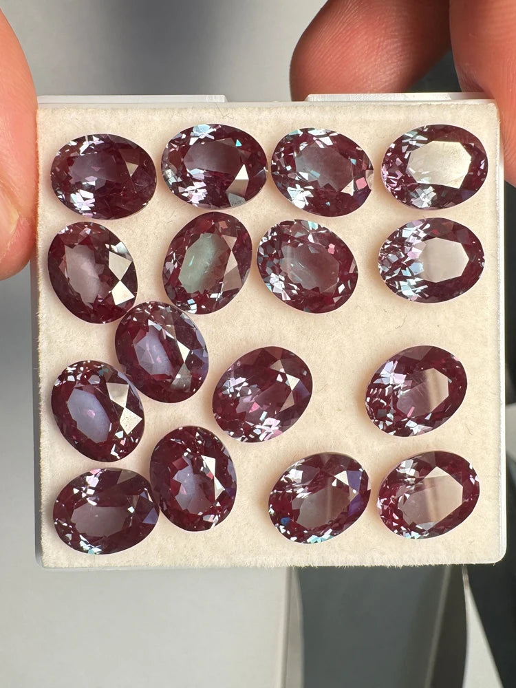 Lab Grown alexandrite stone oval cut color change stone gemstone for diy jewelry making with certificate