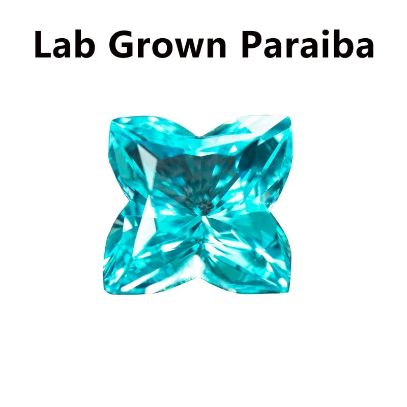 Lab Grown Paraiba Quincunx Shape Gemstone for DIY Advanced Jewelry Making Inlay Ring Necklace Selectable AGL Certificate