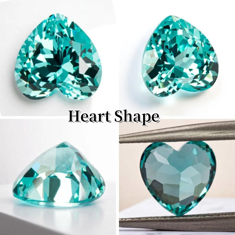 Lab Grown Paraiba Gemstone Pear Cut for DIY Advanced Jewelry Making Inlay Ring Necklace Selectable AGL Certificate
