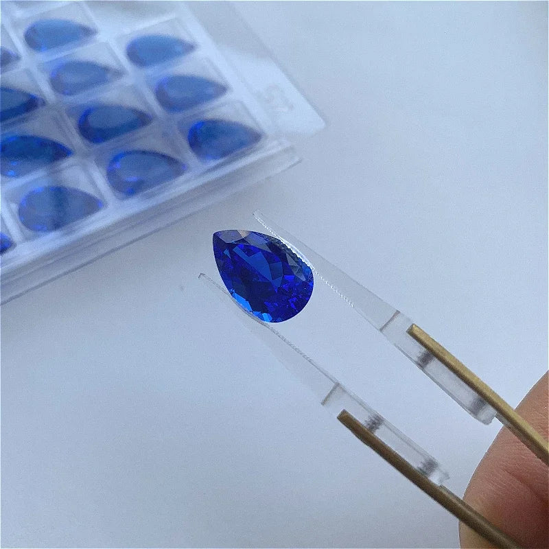 TOPPear Cut Lab Grown Cobalt Spinel gemstone for DIY Ring Necklace Earrings Main Materials Selectable AGL Certificate