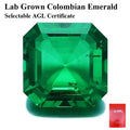 Lab Grown Colombia Emerald Asscher Cut Hydrothermal Green Gemstone for Diy Jewelry Making Material Selectable AGL Certificate
