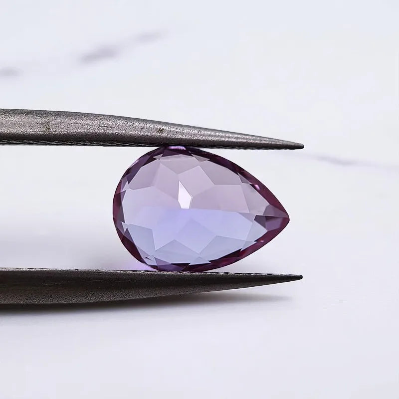 Lab Grown Alexandrite Colorful Pear Shape Loose Gemstone with AGL Certificate for Earrings Ring Jewelry Making