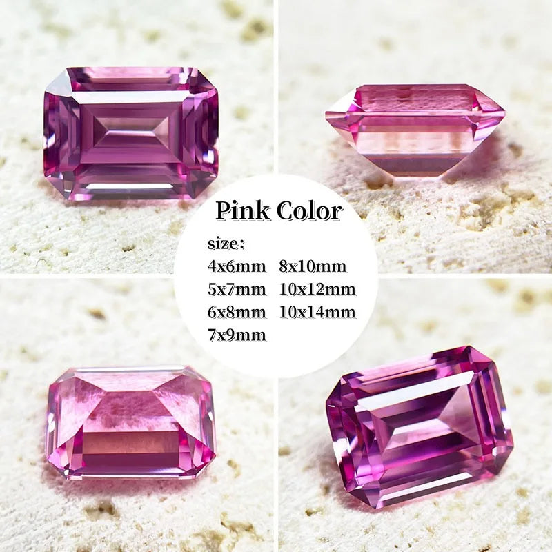 Lab Grown Sapphire High Quality Heart Shape Pink Color for DIY Jewelry Making Ring Main Materials Selectable AGL Certificate