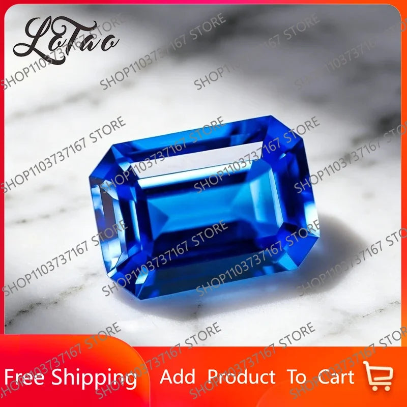 TOPHigh Quality Lab Grown Cobalt Spinel Heart Shape Blue Color Gemstone for DIY Jewelry Making Materials Selectable Certificate