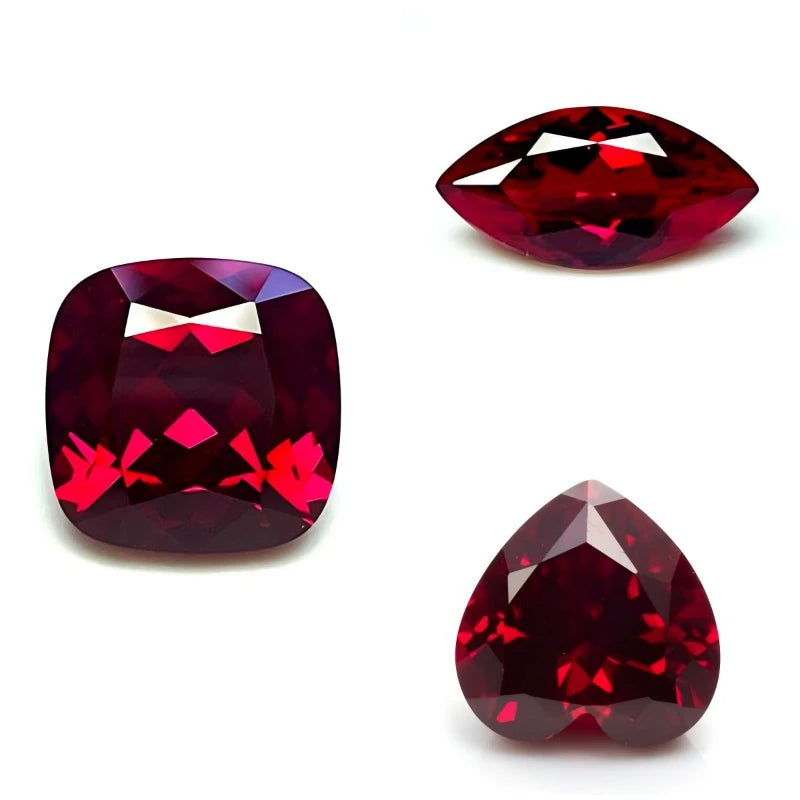 Ruby Asscher Cut VVS1 Lab Grown Gemstone Pigeon Blood Red DIY Jewelry Making Materials Certificate Multiple Shapes Selectable