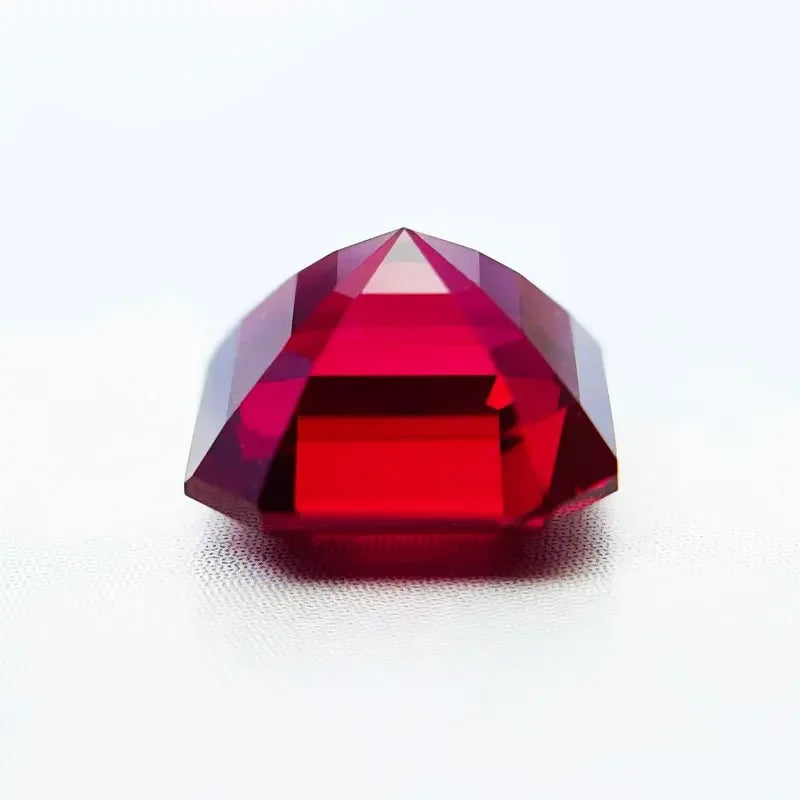 Lab Grown Ruby VVS1 Square Shape Asscher Red Color Gemstone for Diy Jewelry Making Materials with Certificate Wholesale Price