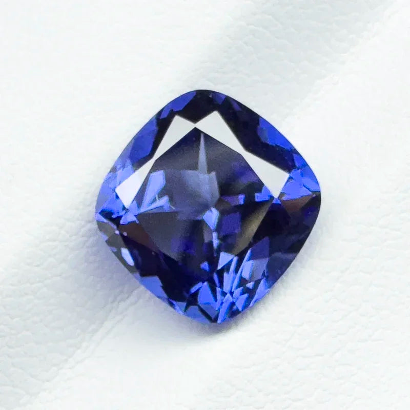 Lab Grown Sapphire Square Cushion  Royal Blue 10x14mm 6.1-6.25ct  VVS1 Gemstone for Diy Jewelry Making with AGL Certificate