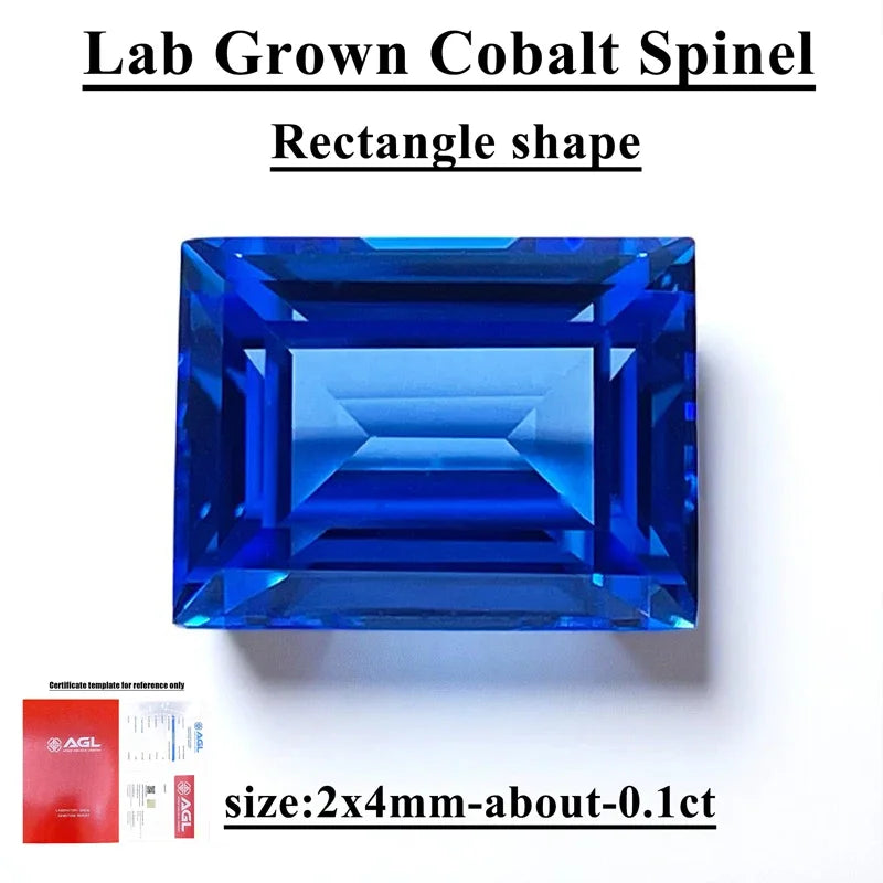 TOPTop Lab Grown Cobalt Spinel Multiple shapes Combination chain Selectable AGL Certificate Charms for Jewelry Making